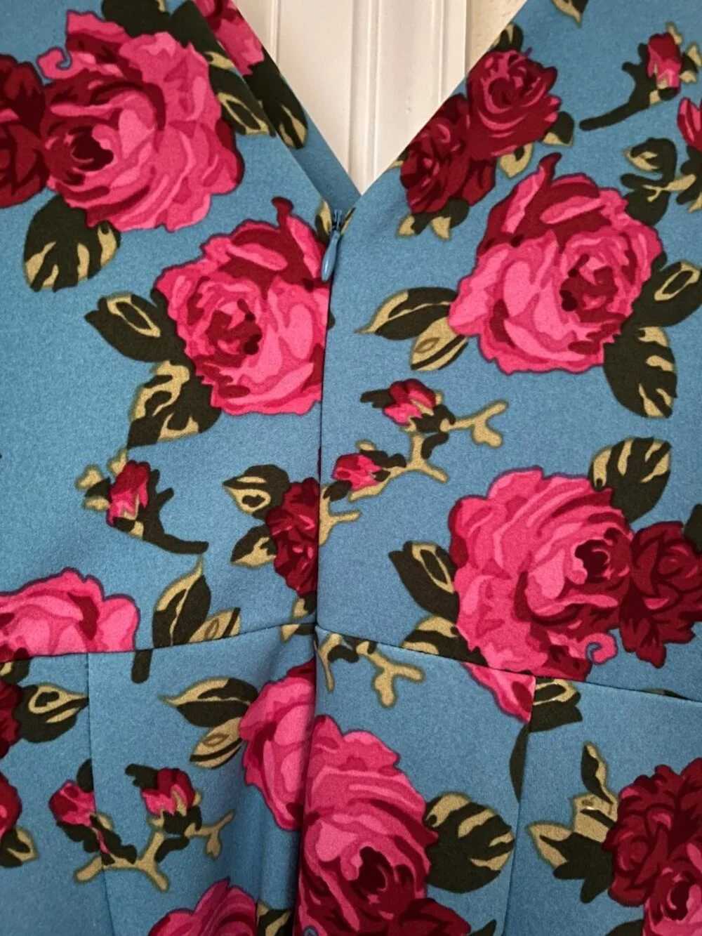 Blue floral Betsey Johnson dress - Picture 6 of 7